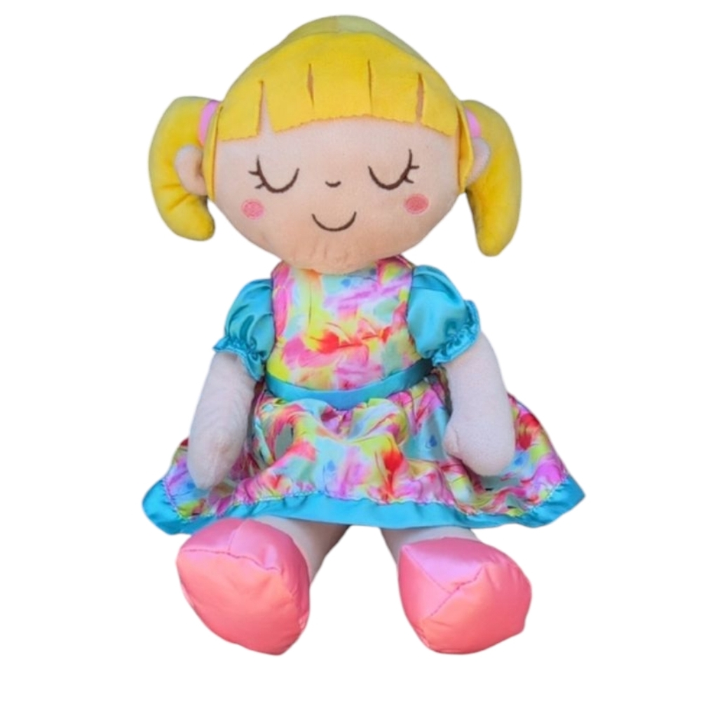 Kid Connection Colourful Girl Plush Doll Toy